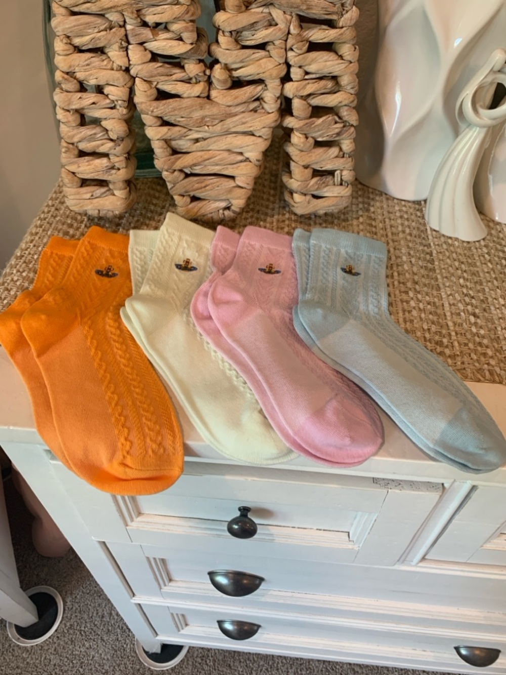 Authentic Brand New Vivienne Westwood pastel socks set of 4